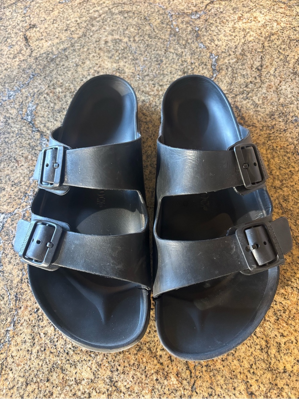 Birkenstock Men's Black Two-Strap Arizona EVA Slide Sandals 43